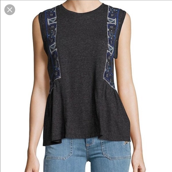 Free People Tops - Free People Tank Top With Embroidery